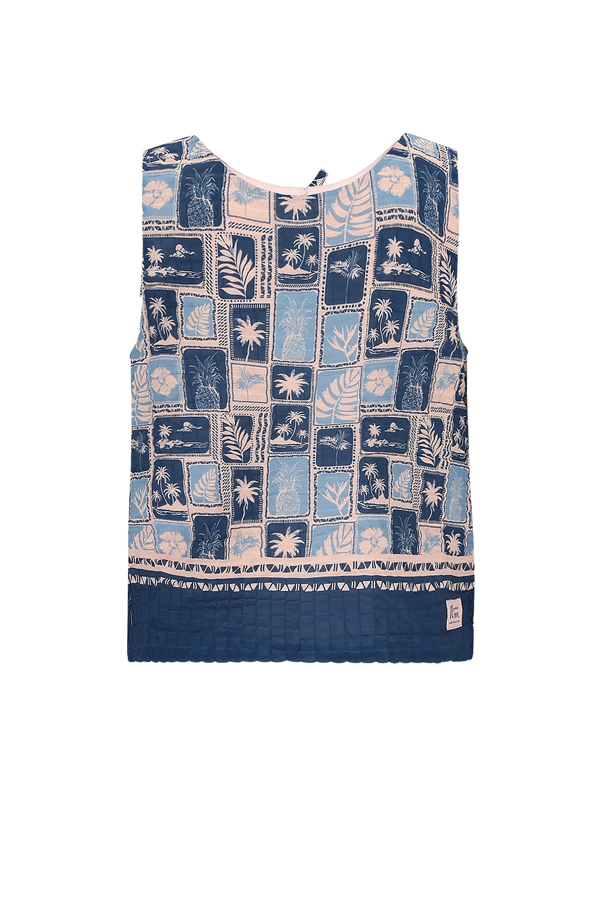 Meisjes Tessy Twistable Sleeveless top van NoNo in de kleur Ensign Blue in maat 134-140.