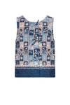 Meisjes Tessy Twistable Sleeveless top van NoNo in de kleur Ensign Blue in maat 134-140.