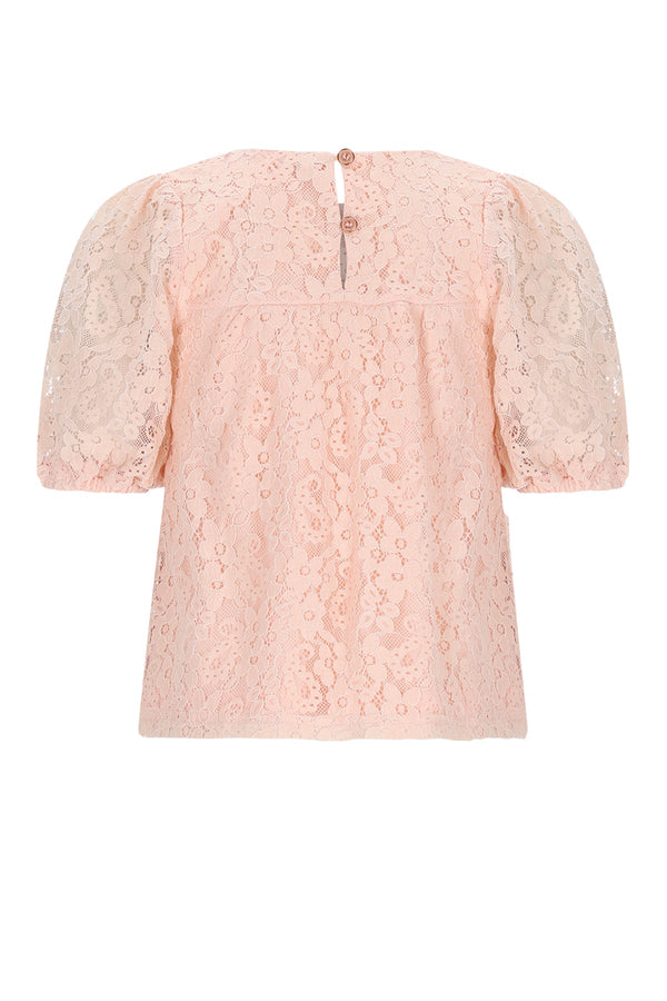 NoNo Tina Lace Top with puffed sleeve