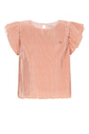 Meisjes Tilda AOP Plissee Top S/SL with lace details van NoNo in de kleur Pale Blush Pink in maat 134-140.