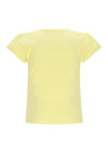 Meisjes Kiss CIAO T-shirt with capsleeve van NoNo in de kleur Light Lemon in maat 134-140.