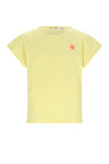 Meisjes Kate Tshirt S/SL with big back print van NoNo in de kleur Light Lemon in maat 134-140.