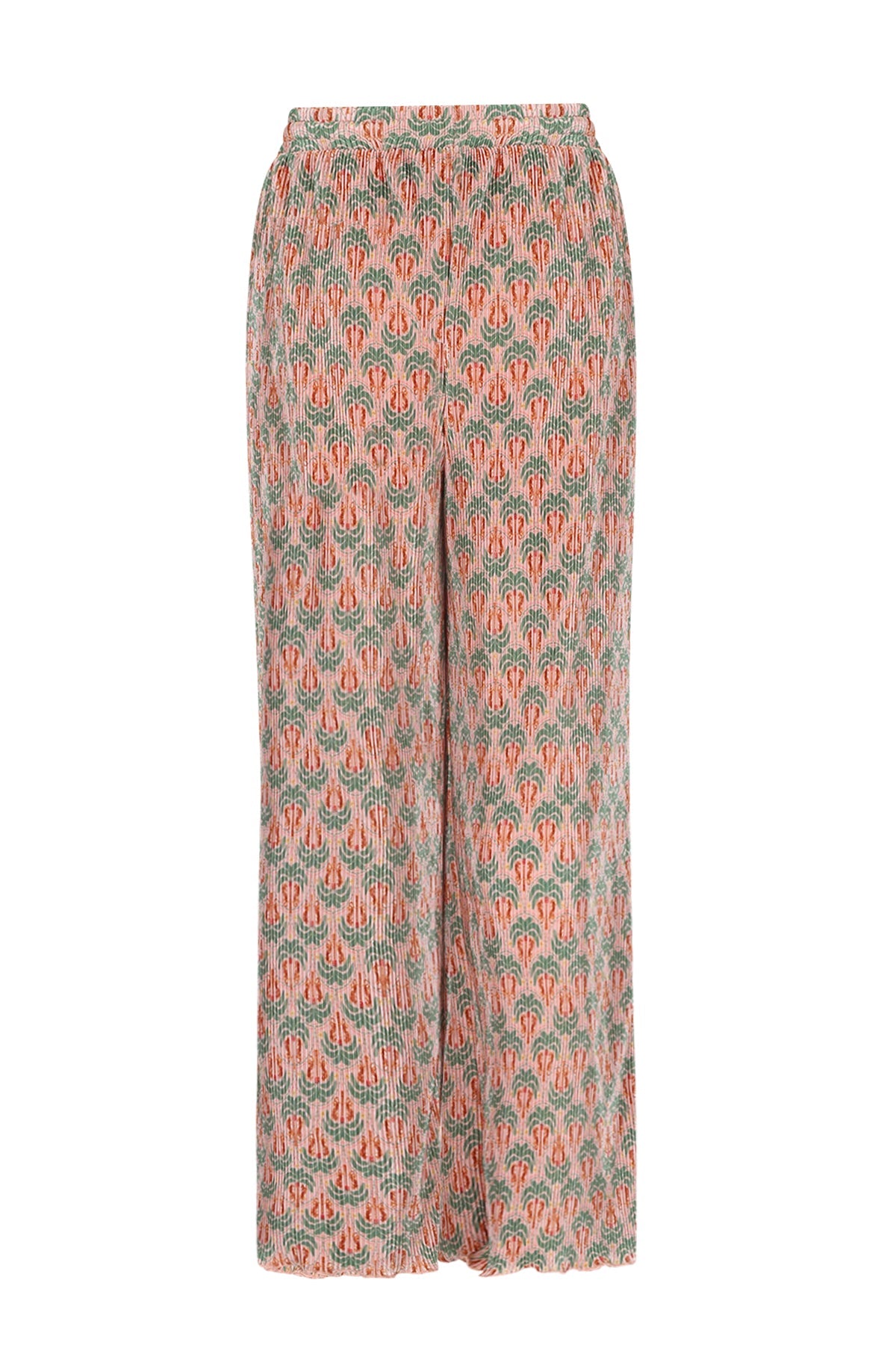 Meisjes Sun Plissee Palmtree Palazzo van NoNo in de kleur Sage Green in maat 134-140.