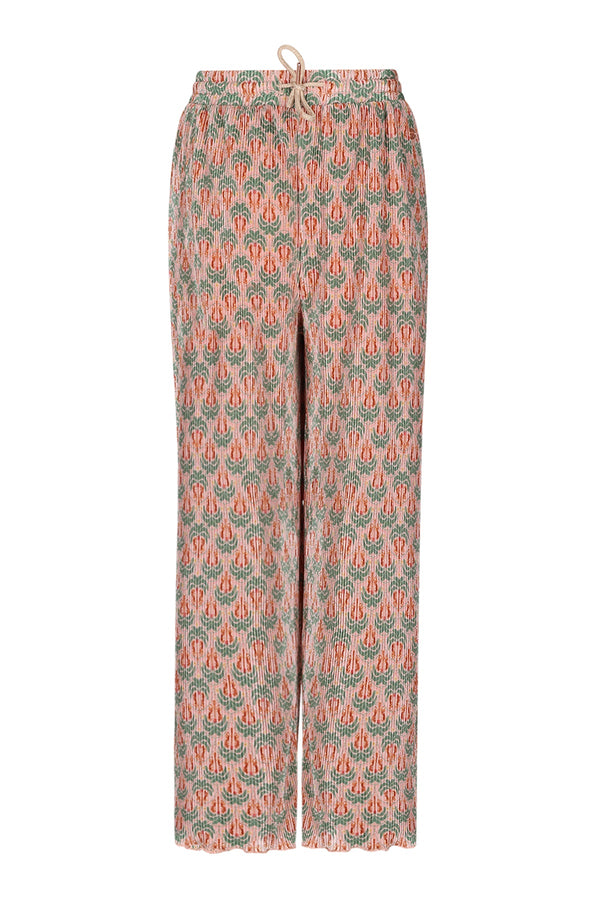 Meisjes Sun Plissee Palmtree Palazzo van NoNo in de kleur Sage Green in maat 134-140.