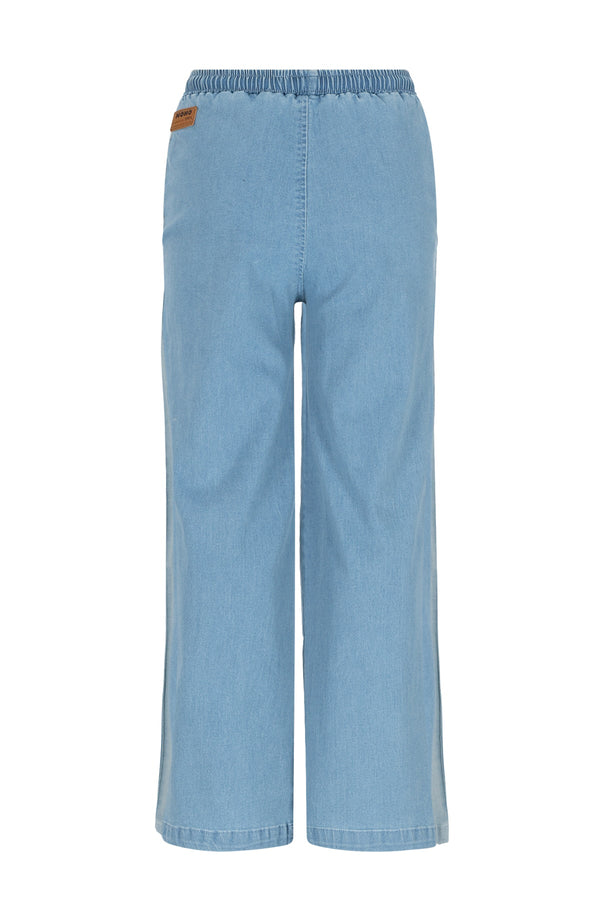 NoNo Sue Light Weight Denim Palazzo with contrast seams