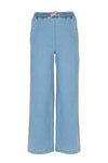 Meisjes Sue Light Weight Denim Palazzo with contrast seams van NoNo in de kleur Dream Blue in maat 134-140.
