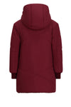 Meisjes Betty MidLong Reversible Winterjacket+heart keyhanger van NoNo in de kleur Bordeaux in maat 146-152.