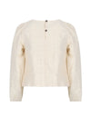 Meisjes Tinne Embroidered Flower Blouse van NoNo in de kleur Pearled Ivory in maat 134-140.