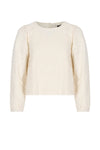 Meisjes Tinne Embroidered Flower Blouse van NoNo in de kleur Pearled Ivory in maat 134-140.