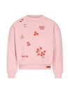 Meisjes Konono soft furry sweater with embro van NoNo in de kleur Rosa in maat 134-140.