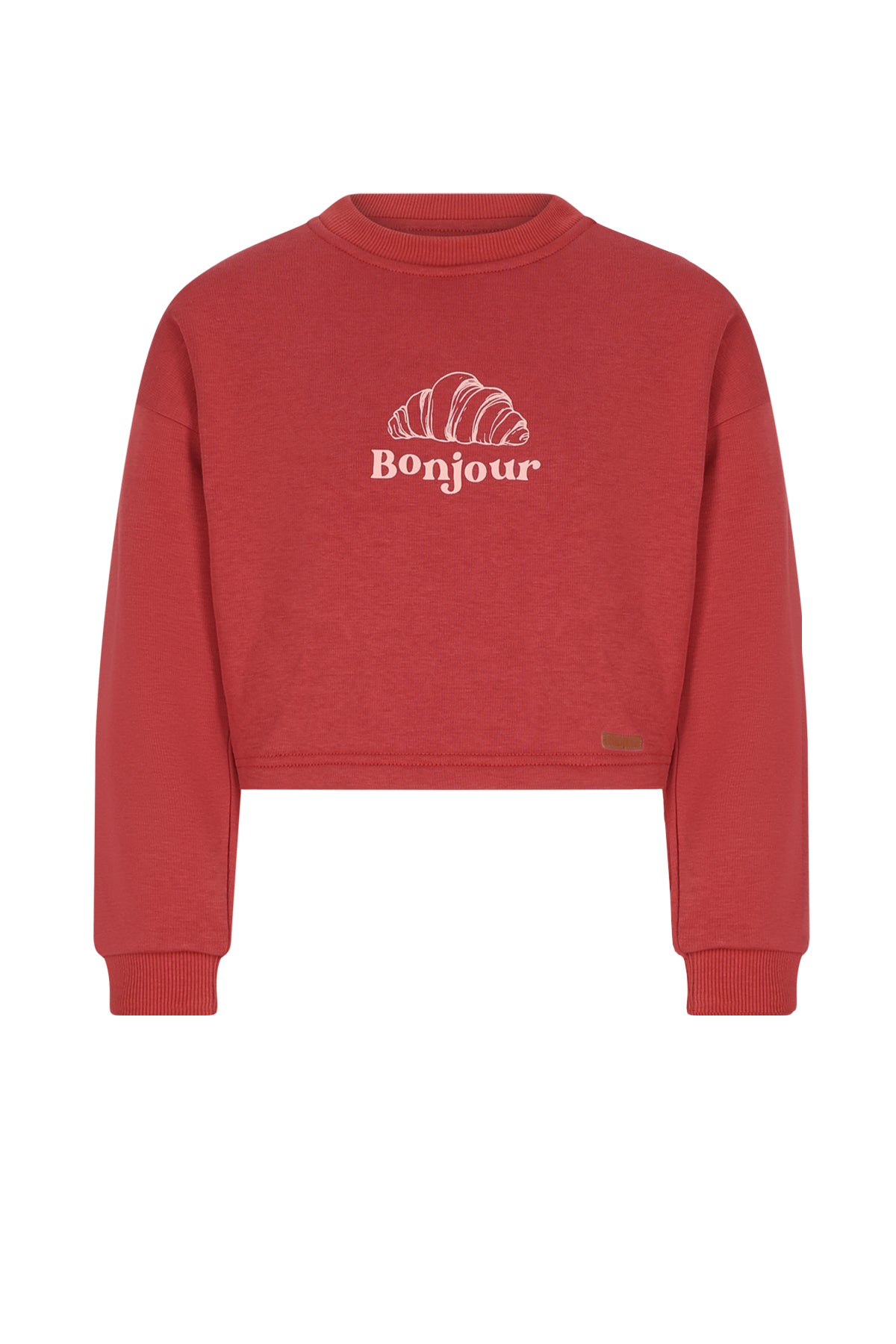 NoNo Kuya soft furry cropped sweater Croissant print