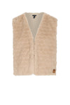 Meisjes Kath Fur Gilet van NoNo in de kleur Sand Blush in maat 134-140.