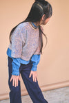 Meisjes Kaily Oversized Animal AOP Top van NoNo in de kleur Taupe in maat 134-140.