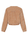 Meisjes Door Stretch Velvet Indoor Jacket van NoNo in de kleur Taupe in maat 134-140.
