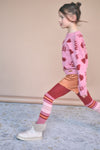 Meisjes Katie Jacquard BISOU Knitted Sweater van NoNo in de kleur Sunset Pink in maat 134-140.