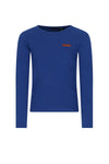 Meisjes Kyas Rib Jersey Top van NoNo in de kleur Intense Blue in maat 134-140.