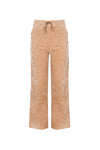Meisjes Sayla Wide Leg Velvet Stretch Pants van NoNo in de kleur Taupe in maat 134-140.