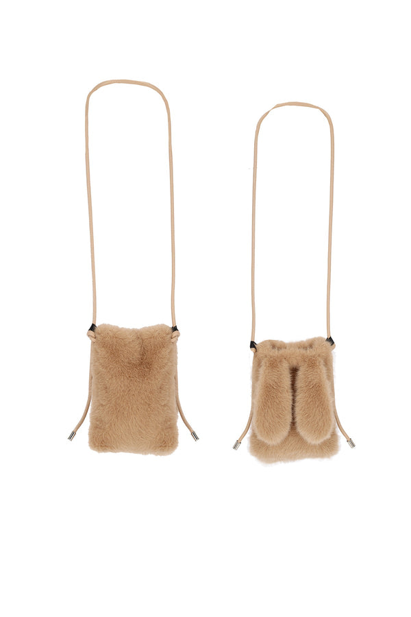 Meisjes Bunny Soft Fur Bag van NoNo in de kleur Sand Blush in maat One Size.