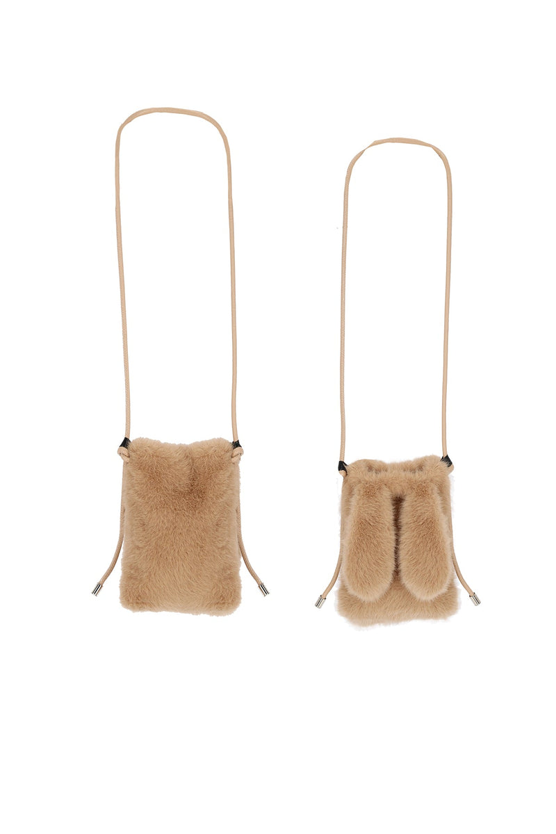 Meisjes Bunny Soft Fur Bag van NoNo in de kleur Sand Blush in maat One Size.