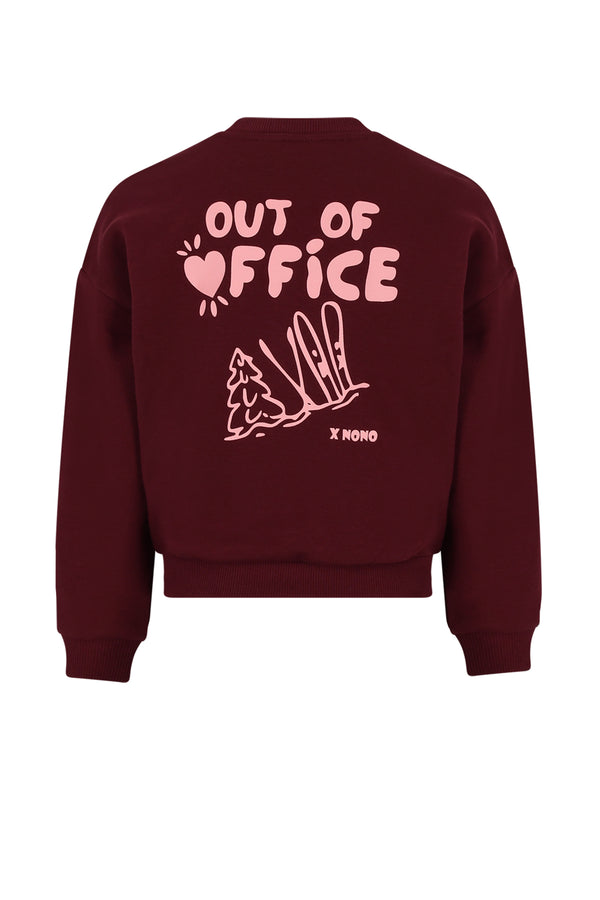 NoNo Konono Soft Furry Sweat Out of Office print