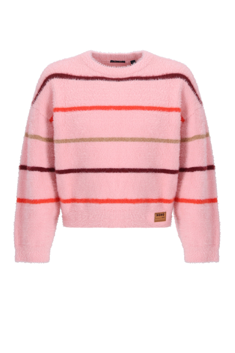 NoNo Keson Fluffy Soft Knitted Striped Sweater