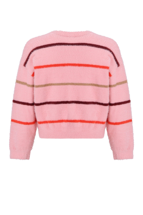 NoNo Keson Fluffy Soft Knitted Striped Sweater
