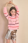 NoNo Keson Fluffy Soft Knitted Striped Sweater