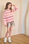 NoNo Keson Fluffy Soft Knitted Striped Sweater