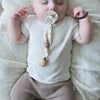 Chewies Newborn Clip Silicone Beads - Bear Brown