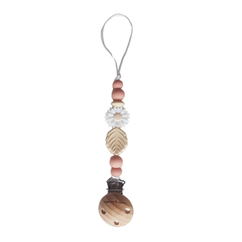 Chewies Newborn Clip Silicone Beads - Daisy Peachy