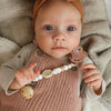 Chewies Newborn Clip Silicone Beads - Daisy Brown