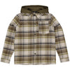 Jongens Shirt NIGELLW241 van Little Levv in de kleur Yarn dye black check in maat 128.