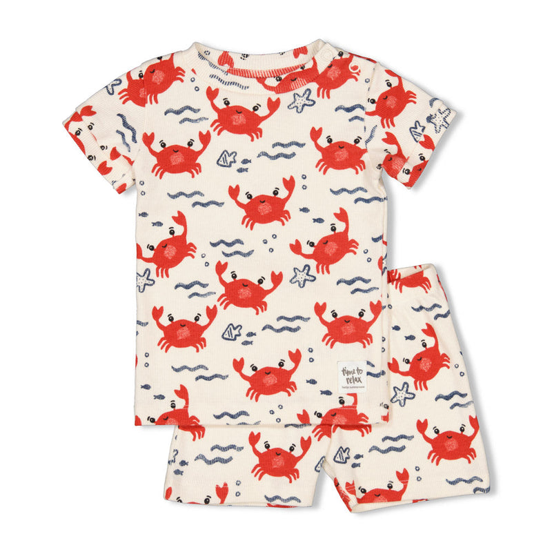 Jongens Cooper Crab - Premium Summerwear by Feetje van Feetje in de kleur Offwhite in maat 86.