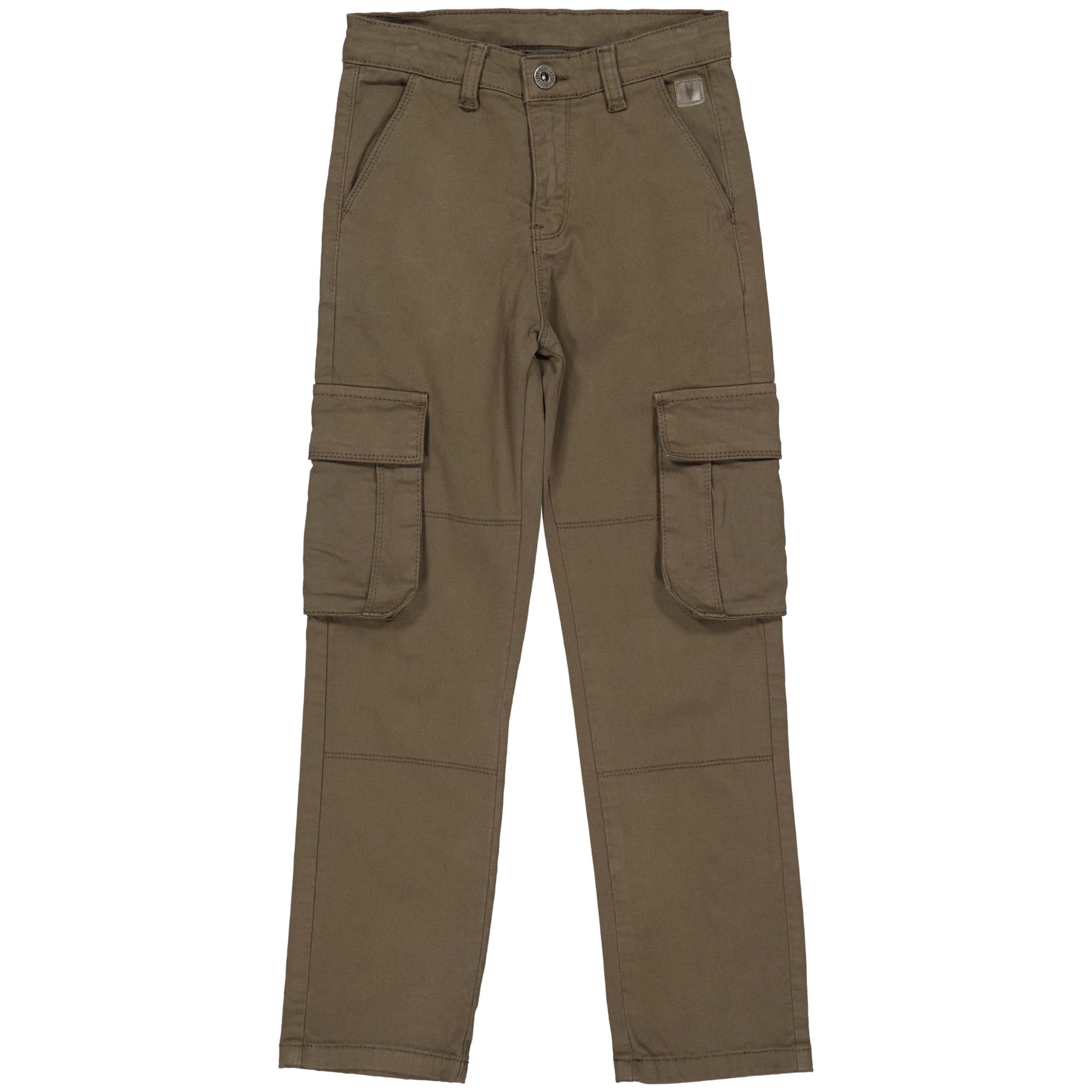 Jongens Pants NYLESLW241 van Little Levv in de kleur Army Green in maat 128.