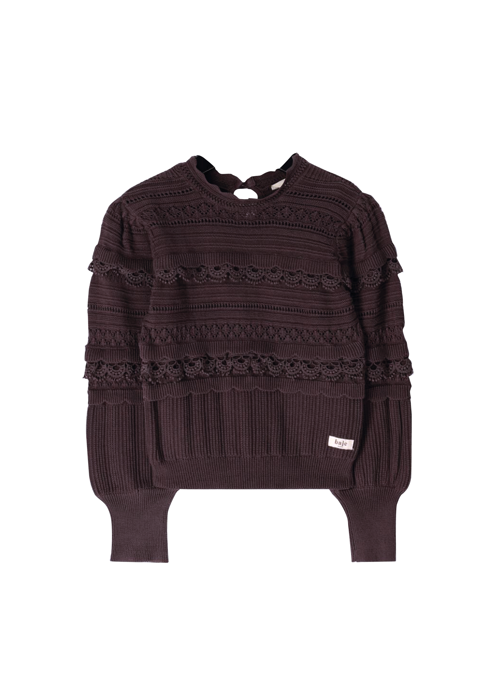 Baje Studio Nine knitted pullover structure purple vintage