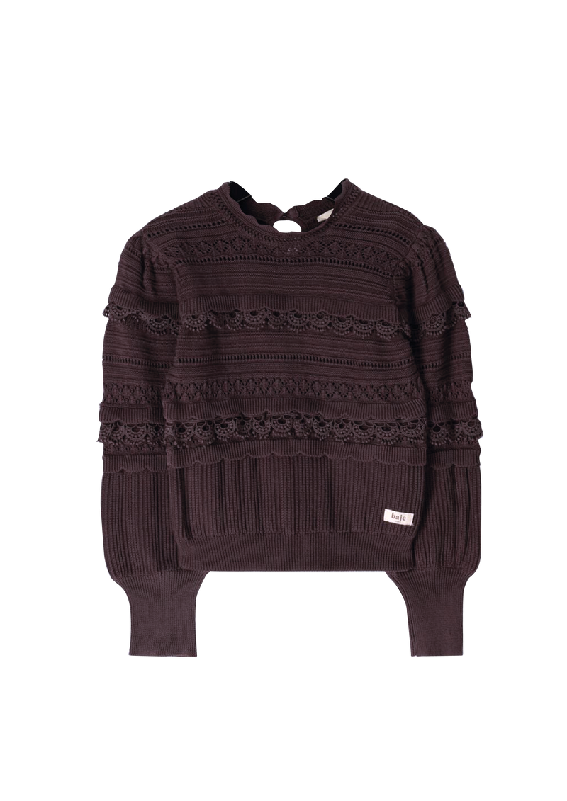 Baje Studio Nine knitted pullover structure purple vintage