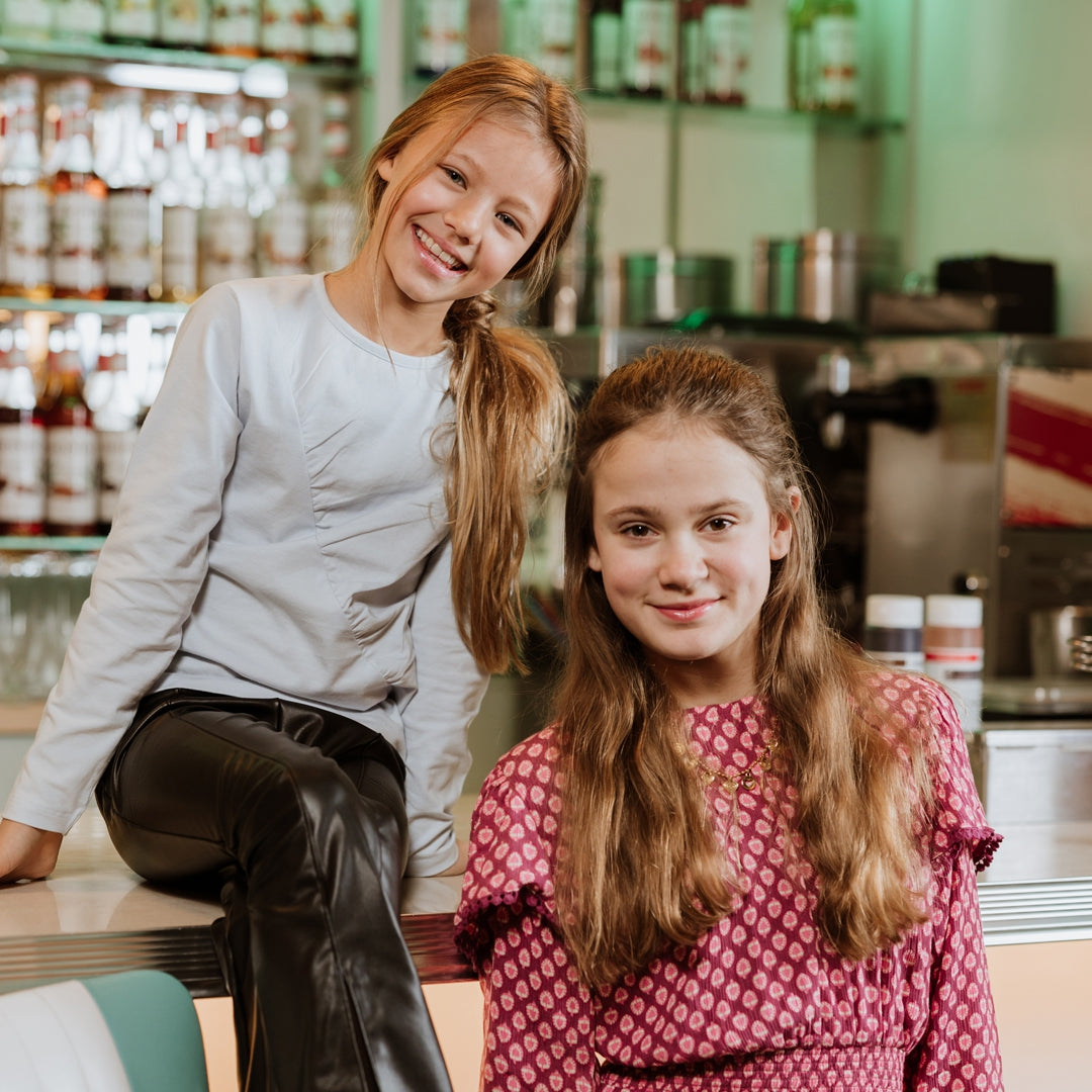 Meisjes T-shirt ls van No Way Monday in de kleur Blue in maat 164.