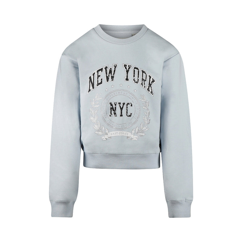 Meisjes Sweater van No Way Monday in de kleur Blue in maat 164.
