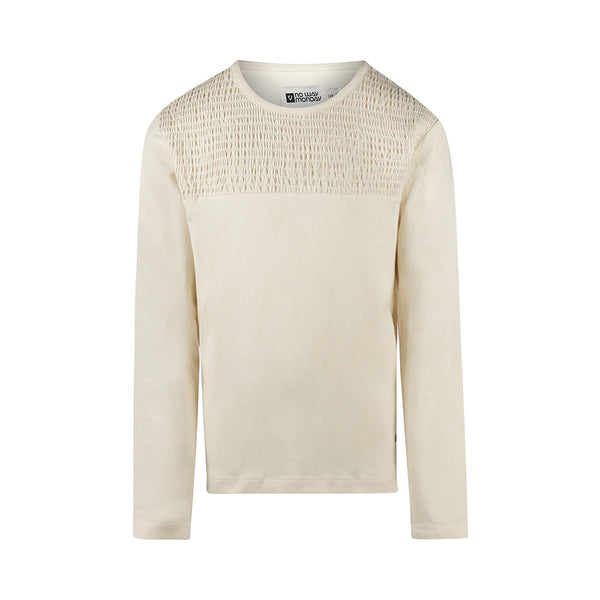 Meisjes T-shirt ls van No Way Monday in de kleur  Off white in maat 164.