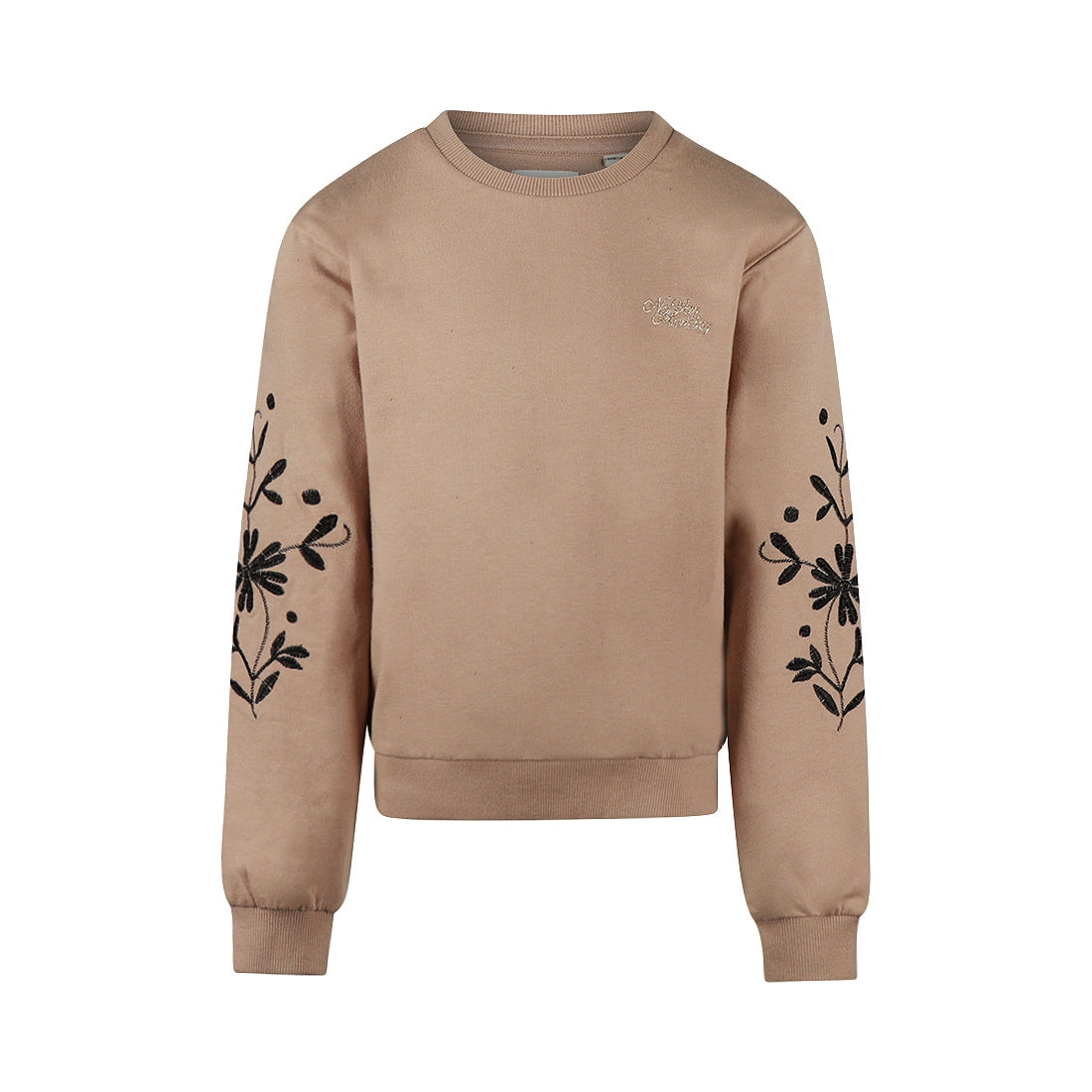 Meisjes Sweater van No Way Monday in de kleur Taupe in maat 164.