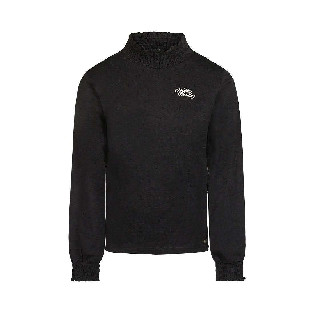 Meisjes T-shirt ls van No Way Monday in de kleur Black in maat 164.
