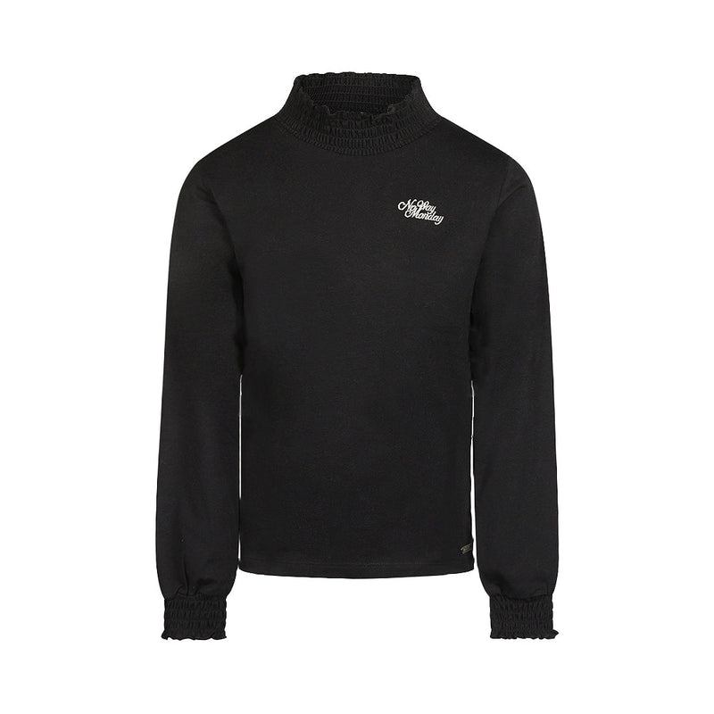 Meisjes T-shirt ls van No Way Monday in de kleur Black in maat 164.