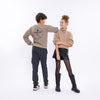 Meisjes Sweater van No Way Monday in de kleur Taupe in maat 164.