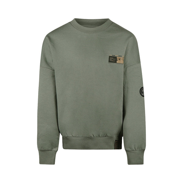 Jongens Sweater loose fit van No Way Monday in de kleur Faded green in maat 164.