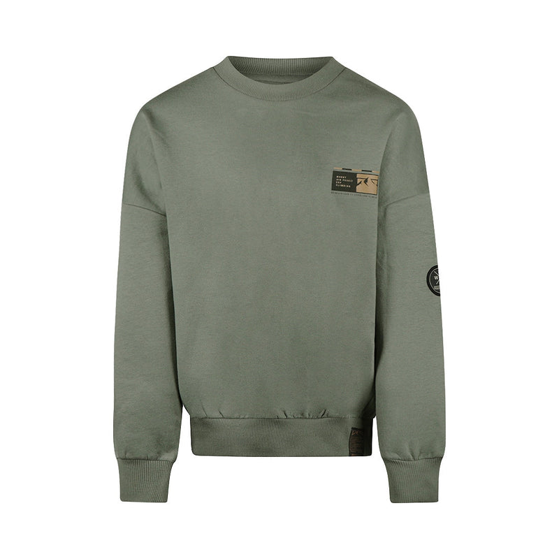 Jongens Sweater loose fit van No Way Monday in de kleur Faded green in maat 164.