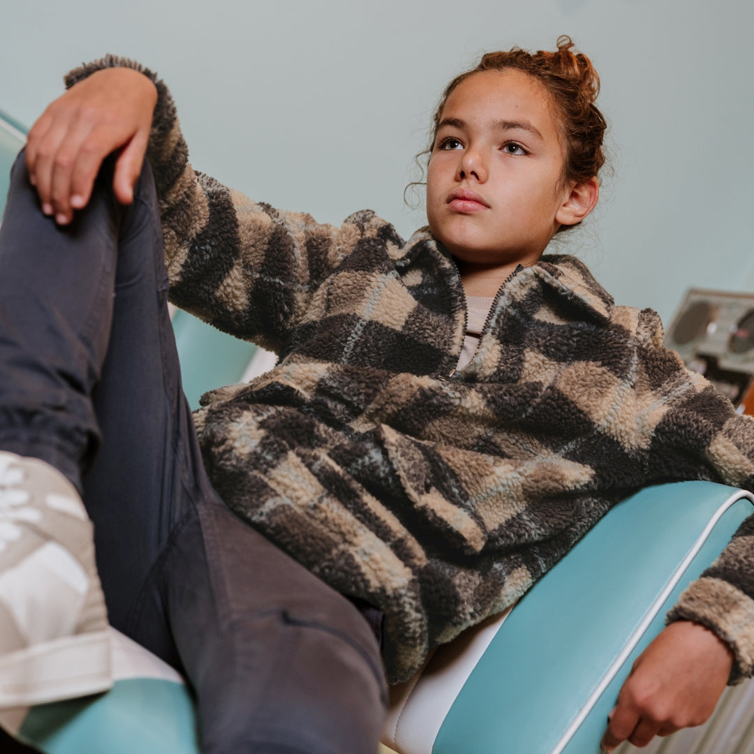 Jongens Trousers van No Way Monday in de kleur Anthracite in maat 164.