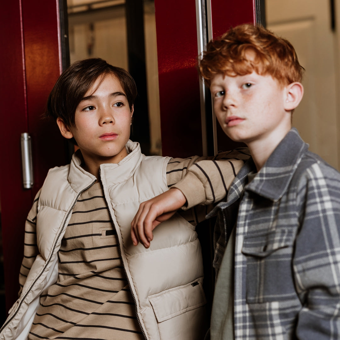 Jongens Sweater loose fit van No Way Monday in de kleur Light grey in maat 164.