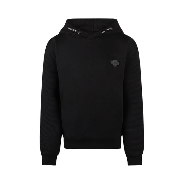 Jongens Sweater with hood dropped shoulder van No Way Monday in de kleur Black in maat 164.