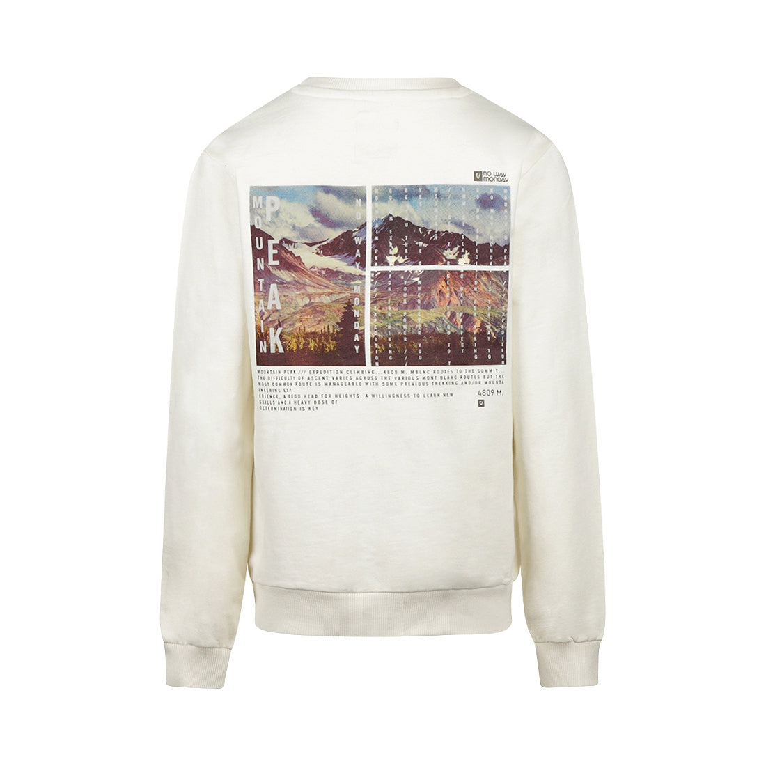 Jongens Sweater van No Way Monday in de kleur  Off white in maat 164.