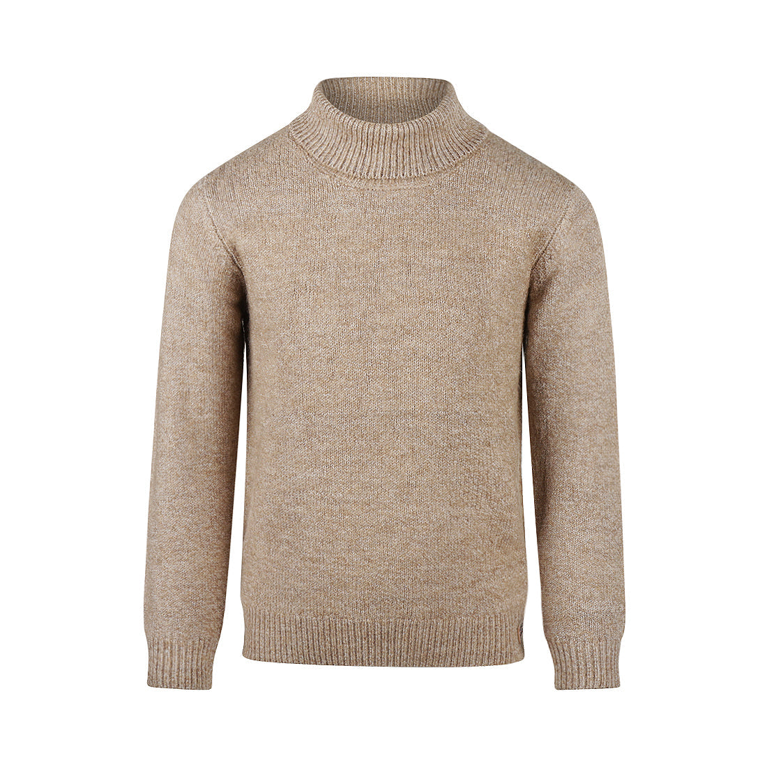 Jongens Sweater with rollneck van Koko Noko in de kleur Dark sand in maat 128.